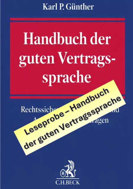 Leseprobe - Handbuch der guten Vertragssprache
